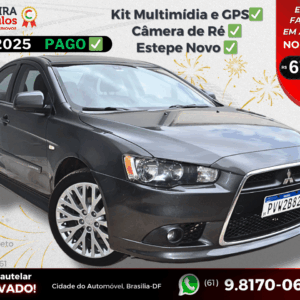 Mitsubishi Lancer GT 2.0 CVT 2015/15 - Teto Solar, Bancos de Couro , Paddle Shift e GPS