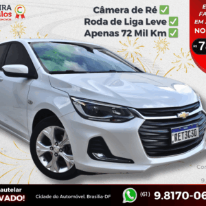 Onix Premier 1.0 Turbo 2021/22- Única Dona, Só de Brasília, Todas as Revisões na Concessionária