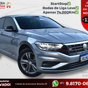 Jetta 1.4 250 TSI R-Line 2020/20 - Bancos de Couro, Kit Multimídia, GPS e Câmera de Ré