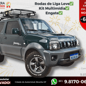 Suzuki Jimny 1.3 4WD 4ALL 2014/15 - Só de Brasília, Kit Multimídia, Bateria Nova e Manual