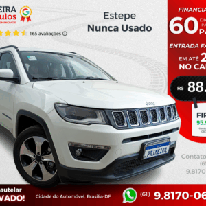 Compass Long 2017/17 Banco de Couro com Kit Multimídia Pouco Rodado Volante Multifuncional