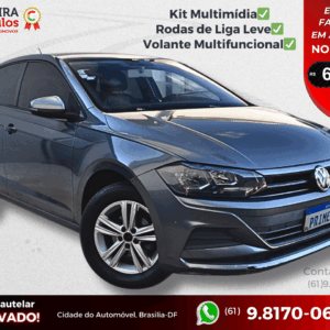 Polo 1.6 MSI AUT 2019/20 - Bancos de Couro, Kit Multimídia, Câmera de Ré, Manual e Chave R