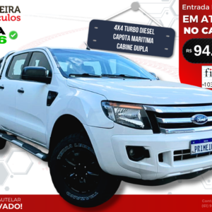 Ford Ranger XLS CD 4X4 2014/15 - Tração 4x4 com Cabine Dupla e Pneus NOVOS
