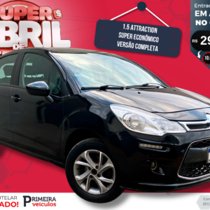 C3 Attraction 1.5 Flex 8V 2015/15 - Econômico e com Diversos Opcionais de Fábrica
