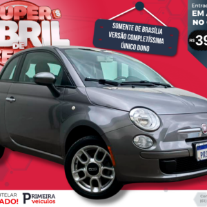 Fiat 500 Cult 1.4 Flex 8V 2011/12 - Só de Brasília, Versão Completa e Manual com 141.000KM