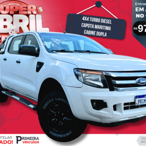 Ford Ranger XLS CD 4X4 2014/15 - Tração 4x4 com Cabine Dupla e Pneus NOVOS