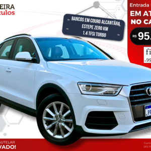 Audi Q3 TSFI 1.4 2017/18 Aut S-Tronic - 97.000KM rodados, Estepe ZERO KM e Bancos de Couro
