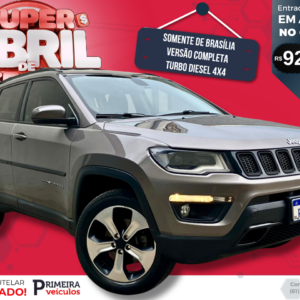 Jeep Compass Longitude 2.0 4x4 2017/18 - Turbo Diesel com Câmbio Automático e Rodado Somente em Brasília