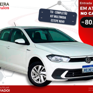 Volkswagen Polo TSI 1.0 - Completão com Manual e Chave Reserva.