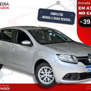 Renault Sandero Expression 1.0 - Completão com Ar Condicionado Manual e Chave Reserva.
