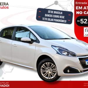 PEUGEOT 208 ALLURE 1.6 FLEX 2017 | SÓ DE BRASILIA | TETO PANORÂMICO | BANCOS EM COURO BEGE | AR CONDICIONADO DIGITAL | MANUAL | CHAVE RESERVA | LAUDO APROVADO